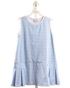JAMES & LOTTIE  LT BLUE  GINGHAM  KNIT DRESS