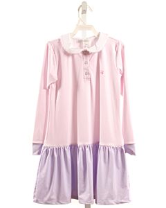 SET BY LULLABY SET  PINK  GINGHAM  KNIT DRESS WITH RIC RAC