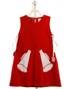 THE YELLOW LAMB  RED   APPLIQUED KNIT DRESS