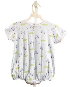 LULLABY SET  LT BLUE  PRINT  KNIT BUBBLE