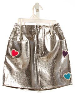 SARA SARA  SILVER   APPLIQUED SKIRT