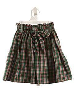MARY & GRACE  GREEN  PLAID  SKIRT