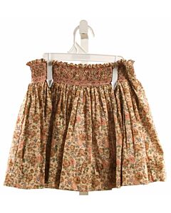 ALICE KATHLEEN  BROWN  FLORAL SMOCKED SKIRT