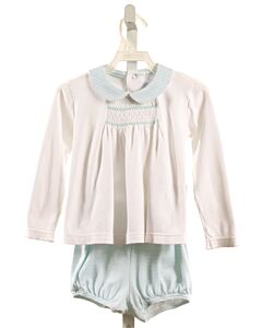 WILLOW  AQUA  STRIPED SMOCKED 2-PIECE OUTFIT