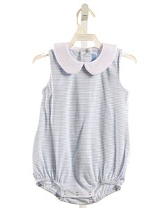 TROTTER ST.  LT BLUE  STRIPED  KNIT BUBBLE