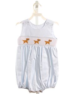 RUTH AND RALPH  LT BLUE   SMOCKED BUBBLE