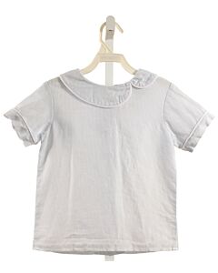 MARY & GRACE  LT BLUE LINEN STRIPED  DRESS SHIRT