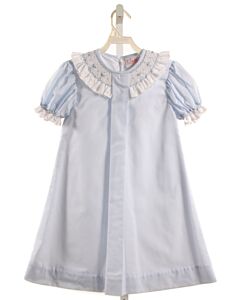 MANOLITAS  LT BLUE    DRESS WITH RUFFLE