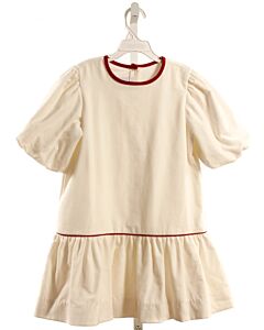 SET PROPER  WHITE VELVET   DRESS WITH BUBBLE HEM