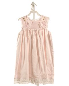 CECIL & LOU  LT PINK  FLORAL EMBROIDERED DRESS WITH LACE TRIM
