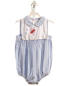 ALICE KATHLEEN  LT BLUE  GINGHAM APPLIQUED BUBBLE