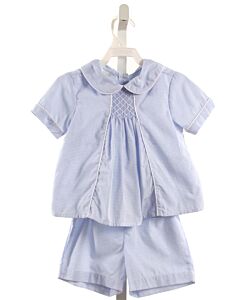 BABY BLESSINGS  BLUE  GINGHAM SMOCKED 2-PIECE OUTFIT