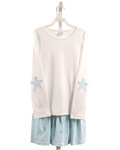 WILLOW  WHITE   APPLIQUED 2-PIECE OUTFIT