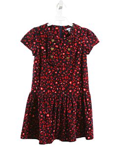 HARTSTRINGS  RED KNIT  PRINTED DESIGN DRESS