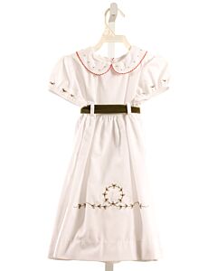 LULLABY SET  WHITE   EMBROIDERED DRESS WITH PICOT STITCHING