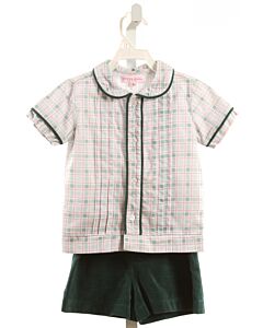 PEGGY GREEN  GREEN  PLAID  2-PIECE OUTFIT