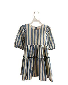 PINK CHICKEN  BLUE  STRIPED  DRESS
