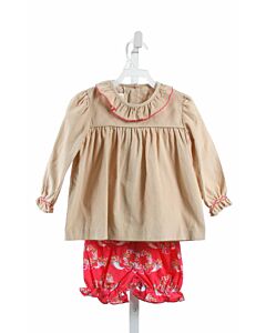 THE BEAUFORT BONNET COMPANY  BROWN CORDUROY   2-PIECE OUTFIT WITH RUFFLE