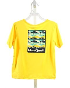 BLUE QUAIL  YELLOW   PRINTED DESIGN PERFORMANCE T-SHIRT