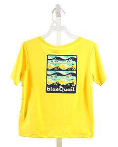 BLUE QUAIL  YELLOW   PRINTED DESIGN PERFORMANCE T-SHIRT