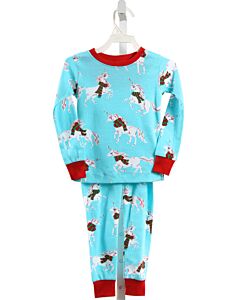 HATLEY  BLUE KNIT  PRINTED DESIGN LOUNGEWEAR