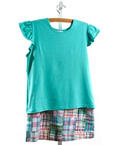 MAGGIE BREEN  GREEN  MADRAS  2-PIECE OUTFIT