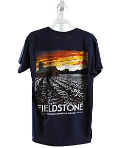 FIELDSTONE  NAVY   PRINTED DESIGN T-SHIRT