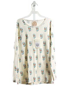 THE BEAUFORT BONNET COMPANY  CREAM  PRINT  KNIT LS SHIRT