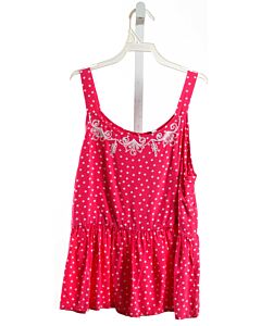 JOYOUS AND FREE  HOT PINK  POLKA DOT  SLEEVELESS SHIRT WITH SEQUINS