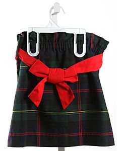 THE BEAUFORT BONNET COMPANY  FOREST GREEN  PLAID  SKIRT WITH BOW