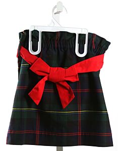 THE BEAUFORT BONNET COMPANY  FOREST GREEN  PLAID  SKIRT WITH BOW