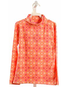 BISBY BY LITTLE ENGLISH  ORANGE   PRINTED DESIGN KNIT LS SHIRT