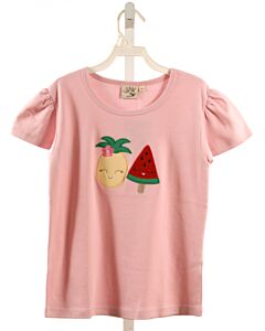 LUIGI  PINK   APPLIQUED KNIT SS SHIRT