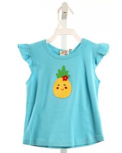 LUIGI  AQUA   APPLIQUED KNIT SS SHIRT