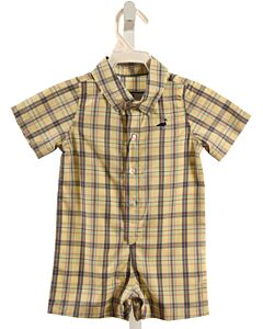 PROPERLY TIED  YELLOW  PLAID  SHORTALL