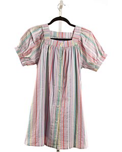 PLEAT.  MULTI-COLOR  STRIPED  DRESS