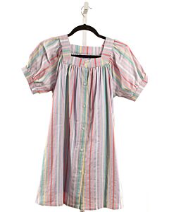 PLEAT.  MULTI-COLOR  STRIPED  DRESS