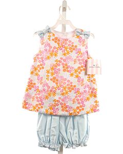 JAMES & LOTTIE  ORANGE  FLORAL  2-PIECE OUTFIT WITH BOW