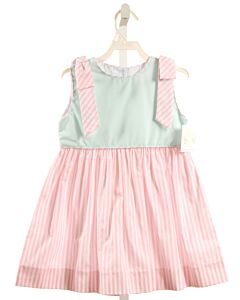 MINT MAGNOLIA  PINK  STRIPED  DRESS WITH BOW