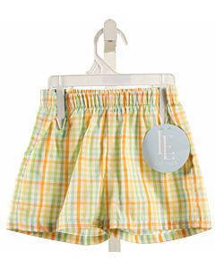 LITTLE ENGLISH  ORANGE  PLAID  SHORTS