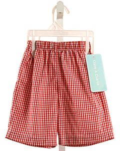 CLAIRE AND CHARLIE  RED  GINGHAM  SHORTS