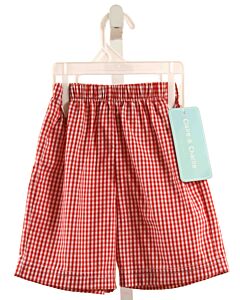 CLAIRE AND CHARLIE  RED  GINGHAM  SHORTS