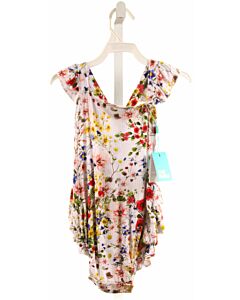 POSH PEANUT  WHITE  FLORAL  KNIT BUBBLE