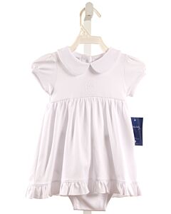 MAGNOLIA BABY  WHITE   EMBROIDERED KNIT DRESS