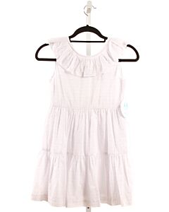 LULI & ME  WHITE SWISS DOT   DRESS WITH RUFFLE