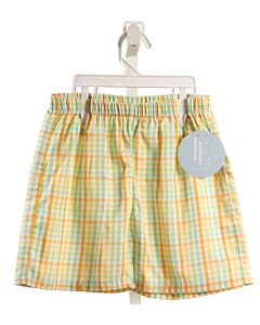 LITTLE ENGLISH  ORANGE  PLAID  SHORTS