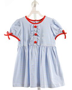 SAGE & LILLY  LT BLUE  STRIPED  KNIT DRESS