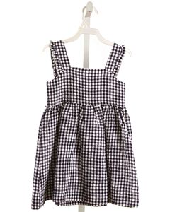 DUFFIELD LANE  NAVY SEERSUCKER GINGHAM  DRESS