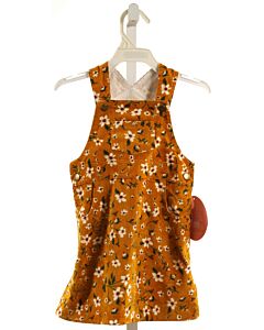 BISBY BY LITTLE ENGLISH  MUSTARD CORDUROY FLORAL  DRESS