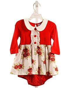 SERENDIPITY  RED  FLORAL  KNIT DRESS